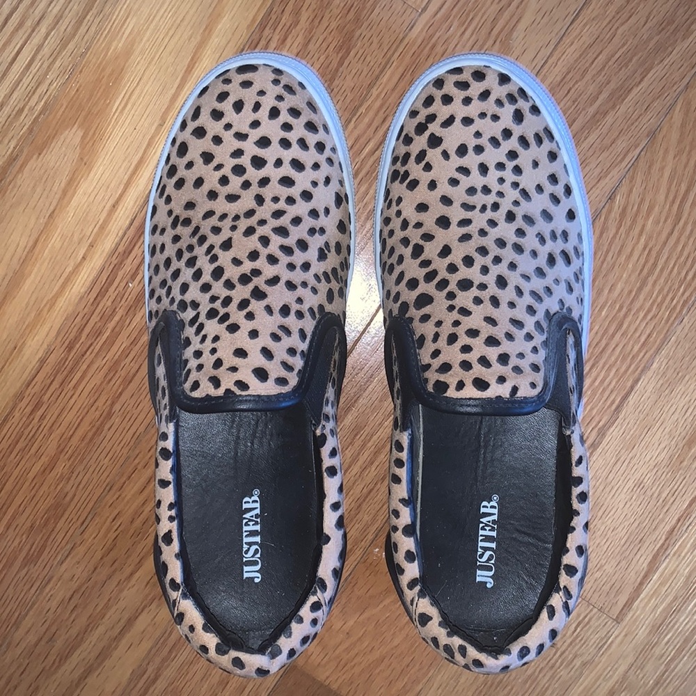 New JustFab Leopard Slip On Sneaker